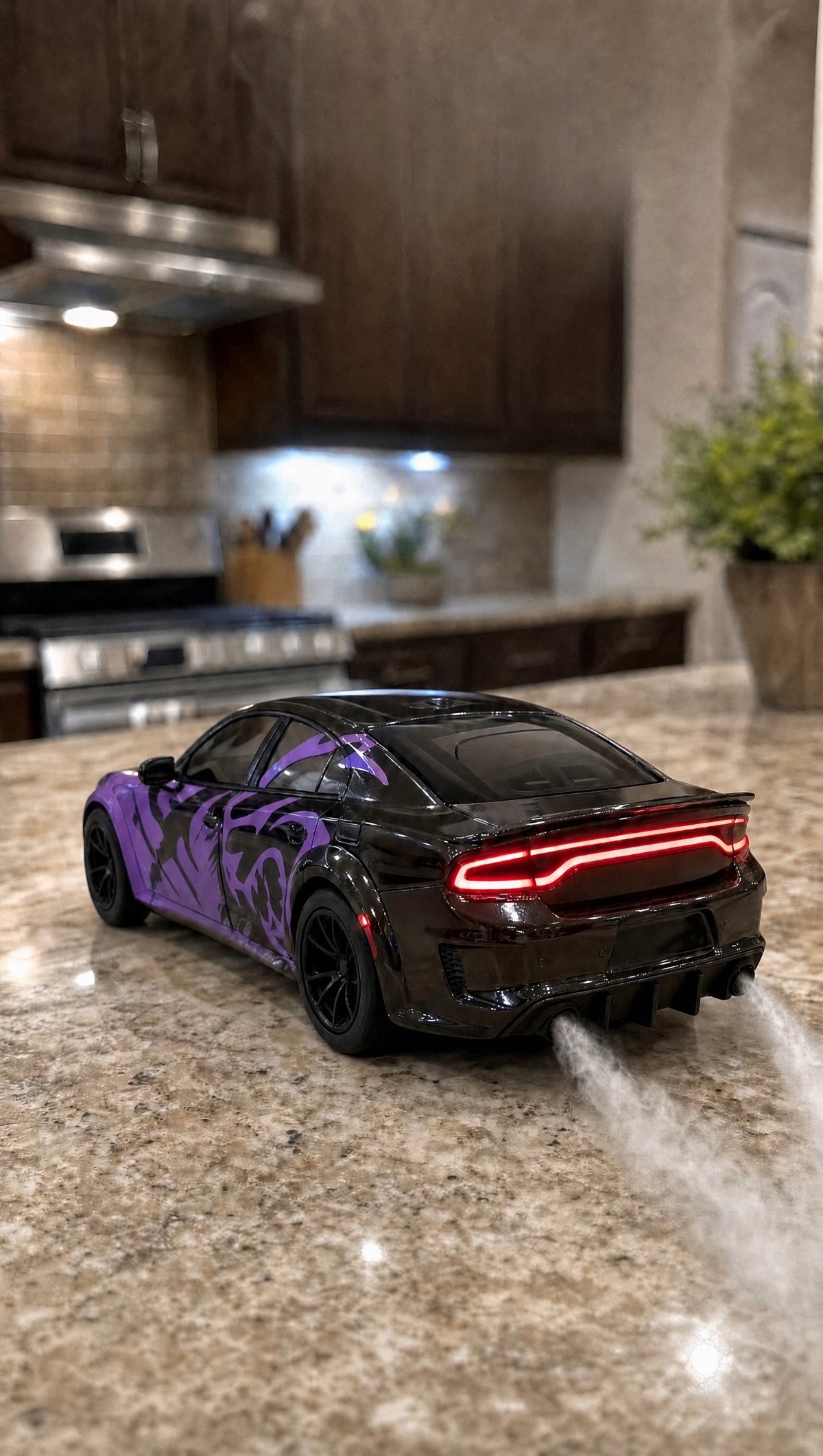 HumiRides Mist Car – Phantom Purple with mist exhaust